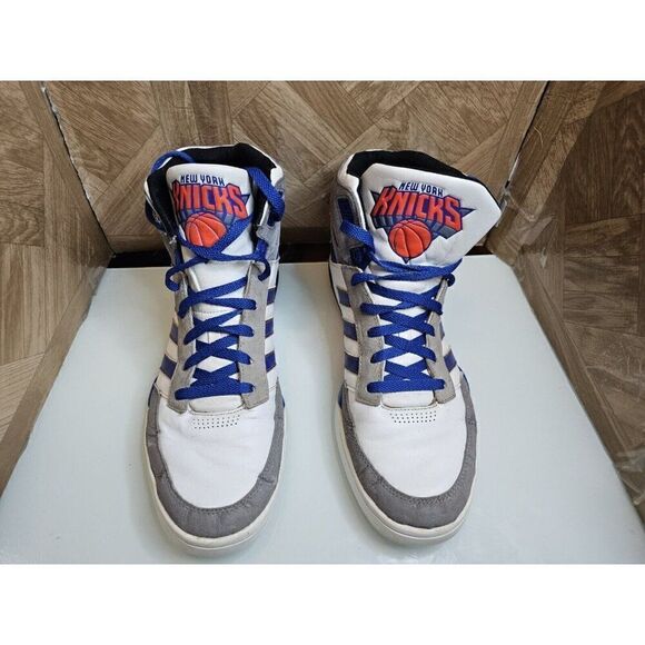 Adidas Men's New York  Knicks Fashion Basketball  Shoes White Size 12.  298 - Picture 9 of 12